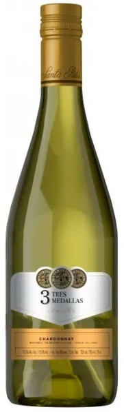 Вино Santa Rita Tres Medallas Chardonnay біле сухе 13.5% (0.75 л) (MAR7804330006748) 1151475 фото