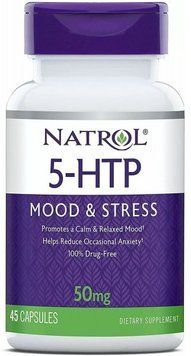 Natrol 5-HTP 50 mg 5-гідрокситриптофан 45 капсул 774174 фото