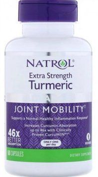 Natrol Extra Strength Turmeric Advanced 285 mg Куркума підвищеної сили 60 капсул 777553 фото