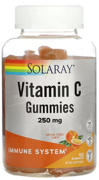 Solaray Vitamin C Gummies Natural Orange Витамин С 125 мг 60 жевательных таблеток 1044053 фото