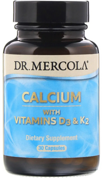 Dr. Mercola Calcium with Vitamins D3 & K2 Кальций с витаминами Д3 и К2 30 капсул 1045310 фото