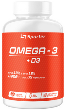Sporter Omega 3 + D3 120 caps / 120 servings 1030946 фото