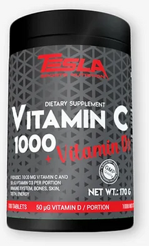 Tesla Nutrition Vitamin C 1000+Vitamin D3 100 tab / 100 servings 1032686 фото