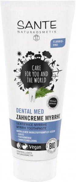 Sante Dental Care Myrhe БІО-Паста зубна трав'яна мирра без фтору 75 ml 895322 фото