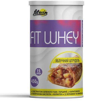 Протеїн FitWin FitWhey - 450g Apple Strudel 1459698 фото