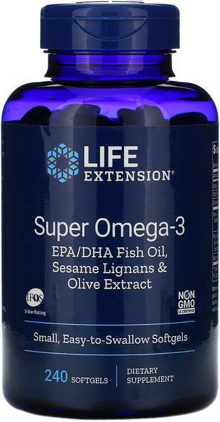 Life Extension Super Omega-3, 240 Softgels (LEX-19862) 660851 фото