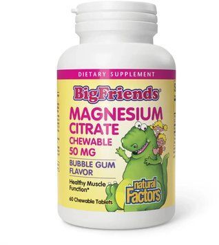 Natural Factors Magnesium Citrate 50mg - 60 Tablets Bubble Gum 1455941 фото