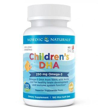 Nordic Naturals Children's DHA 250 mg 180 Mini Soft Gels Strawberry Рыбий жир для детей со вкусом клубники 550752 фото
