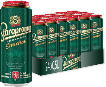 Упаковка пива Staropramen 10 светлое фильтрованное 4.0% 24х0.5 л (8593868110445) 1345444 фото