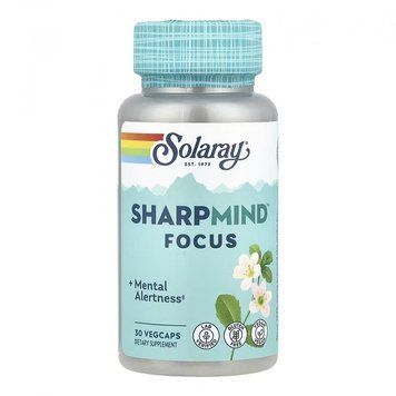 Solaray SharpMind Nootropics Focus - 30 vcaps 1472052 фото