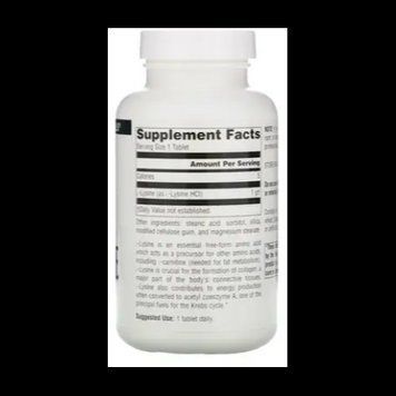 Амінокислота для спорту Source Naturals L-Lysine 1000 mg 100 tab / 100 servings 417606 фото