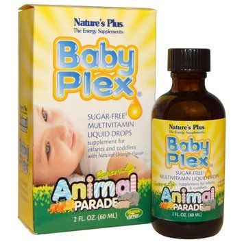 Natures Plus Animal Parade Baby Plex 60ml Рідкі мультивітаміни для немовлят, апельсин 491963 фото