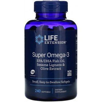 Life Extension Super Omega-3, 240 Softgels (LEX-19862) 660851 фото