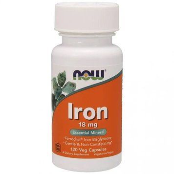Now Foods Iron 18 mg 120 caps 416264 фото