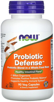 Now Foods Probiotic Defense Пробіотики 13 штамів КОЕ 90 капсул 1078685 фото