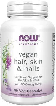 Now Foods Vegan Hair, Skin & Nails - 90 Veg Capsules 1451505 фото