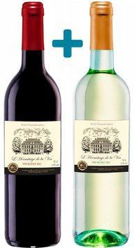 Набір вина L'Hermitage de la Vin, "Rouge" Sec сухе червоне + "Blanc" Sec сухе біле, 2x0.75л 11% (WHS2000820339159) 1214820 фото