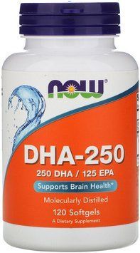 Now Foods DHA-250, 120 Softgels (NOW-01610) 685140 фото