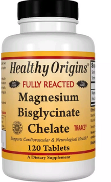 Healthy Origins Magnesium Bisglycinate Chelate, 200 mg, 120 Tablets Магний Бисглицинат 687184 фото