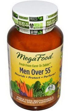 MegaFood Men Over 55 Whole Food Multivitamin & Mineral Iron Free 60 Tabs Вітаміни для чоловіків, без заліза 55+ 552265 фото