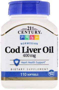 21st Century Norwegian Cod Liver Oil, 110 Sgels 476608 фото
