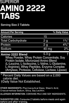 Амінокислота для спорту Optimum Nutrition Superior Amino 2222 160 Tabslets//80 servings/ Unflavored 385948 фото
