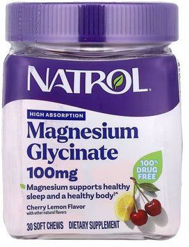 NATROL Magnesium Glycinate 100mg - 30 soft chews 1456276 фото