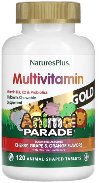 Nature's Plus Gold Assorted Chewable Мультивітаміни для дітей 120 таблеток 1322786 фото