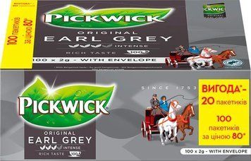 Чай Pickwick черный с бергамотом Earl Grey 100х2 г (8711000028735) 1356365 фото