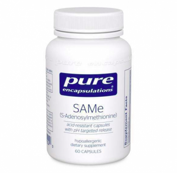 Pure Encapsulations SAMe (S-Adenosylmethionine) 60's 60 caps S-аденозилметионин (PE-01504) 554153 фото