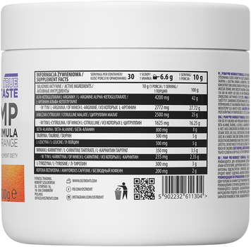 OstroVit Pump Pre-Workout 300 g /30 servings/ Orange 391977 фото