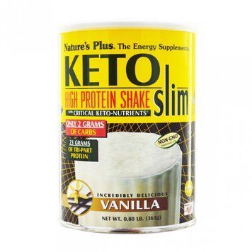 Natures Plus Keto Slim 264 g Насичений протеїновий коктейль, смак ванілі 492028 фото