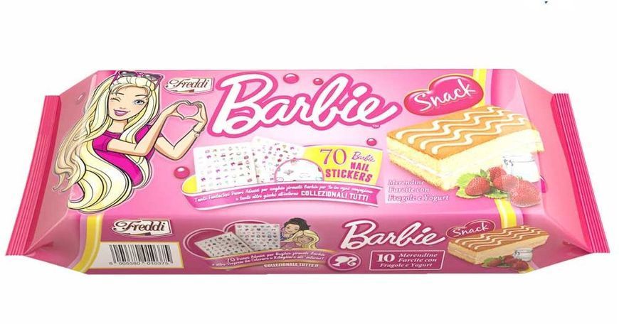 Бисквит Freddi Barbie клубника-йогурт 10x25 г (8005380010757) 1222725 фото