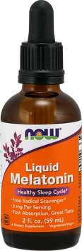 NOW Foods Melatonin 3 mg Liquid 60 ml /66 servings/ 416673 фото