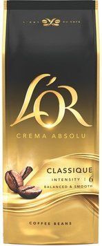Кофе в зернах L'OR Crema Absolut Classic 1 кг (8711000400791) 1355178 фото