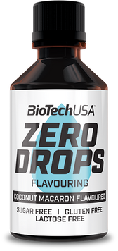 Заменитель питания BioTechUSA Zero Drops 50 ml /100 servings/ Coconut Macaroon 690791 фото