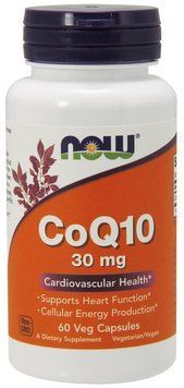 Now Foods Coenzyme Q10, 30 mg, 60 Veg Capsules 684874 фото