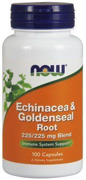 NOW Foods Echinacea & Goldenseal Root Capsules 100 caps 416607 фото
