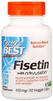 Doctor's Best, Fisetin with Novusetin, 100 mg, 30 Veggie Caps (DRB00227) 687338 фото