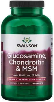 Swanson Glucosamine, Chondroitin & MSM 500/400/200 mg 240 tabs (SWA-11081) 608007 фото