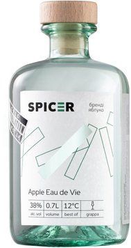 Бренді Spicer Яблучний 38% 0.7 л (4820278920574) 1349936 фото