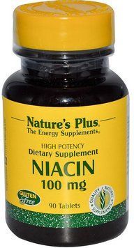 Natures Plus Niacin 100 mg 90 tabs Ниацин 492029 фото