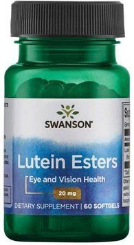 Swanson Lutein Esters 20 mg Лютеин 60 гелевих капсул 777555 фото