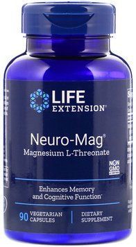 Life Extension Neuro-Mag, Magnesium L-Threonate, 90 Vegetarian Capsules (LEX16039) 687187 фото