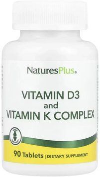 Nature's Plus Vitamin D3 and Vitamin K2 Complex 2500 IU/120 mcg - 90 tabs 1468793 фото