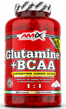 Амінокислота для спорту Amix L-Glutamine + BCAA 360 caps / 60 servings 1026497 фото