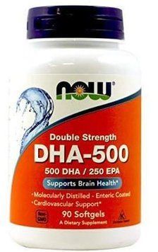 Now Foods DHA-500/EPA-250 двойная сила 90 softgels 416621 фото