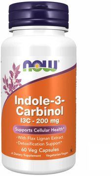 Now Foods Indole-3-Carbinol (I3C) 200 mg - 60 Veg Capsules 1451519 фото