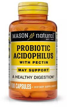 Mason Natural Probiotic Acidophilus With Pectin Пробіотик з пектином 100 капсул 1118715 фото