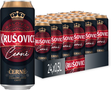 Упаковка пива Krusovice Cerne 10 темное фильтрованное 3.8% 24х0.5 л (8594009922361) 1345447 фото